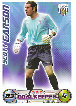 Scott Carson West Bromwich Albion 2008/09 Topps Match Attax #307
